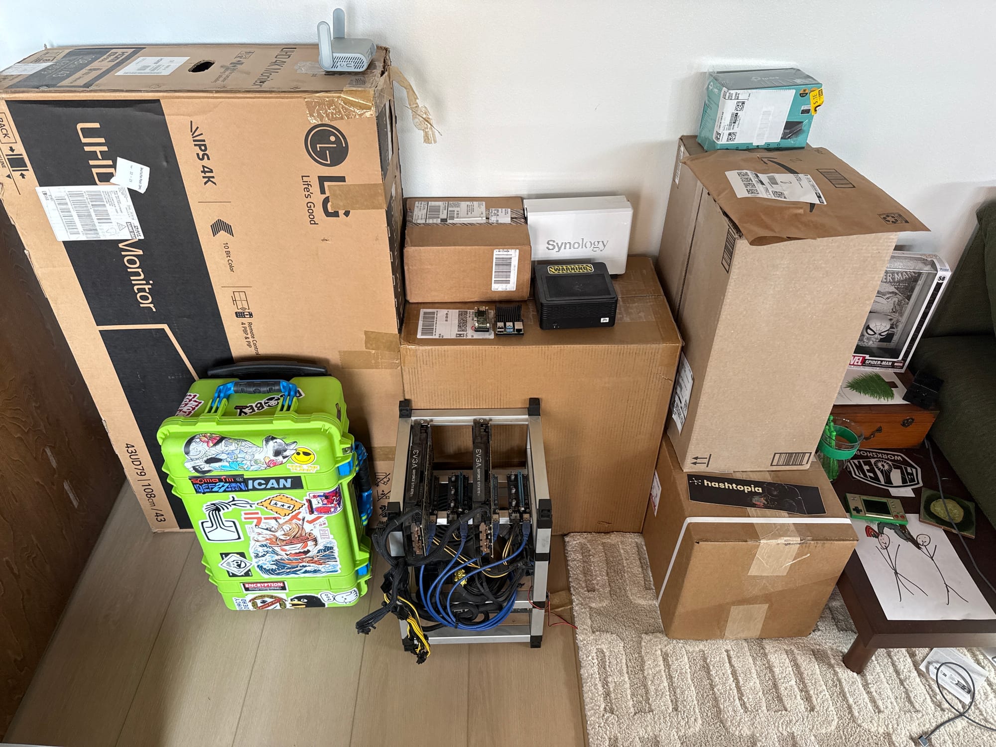 The pile. This is what it looks like before it becomes something.